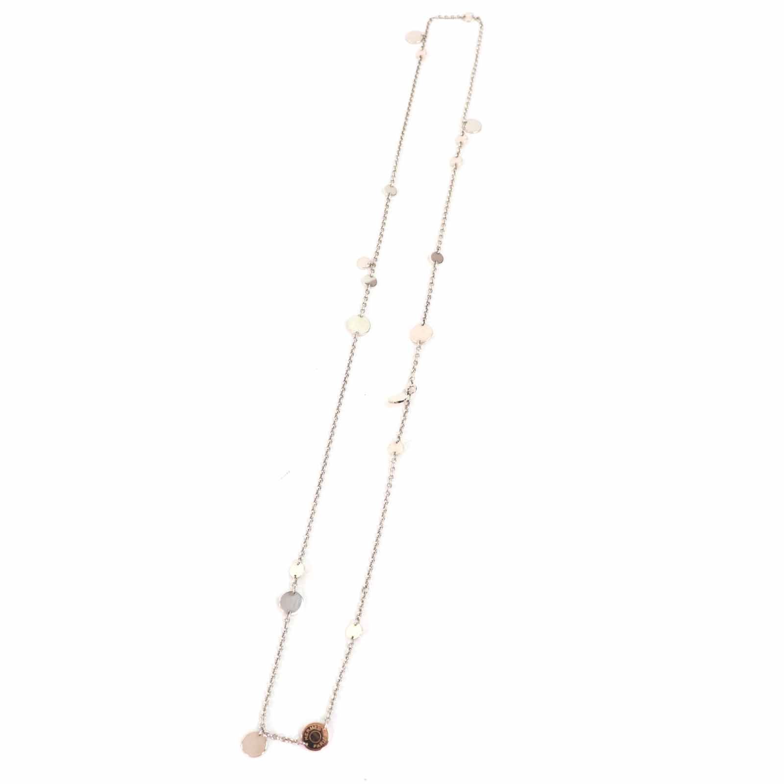 ◎HERMES エルメス 2020年製 Confettis コンフェッティ ロング ネックレス SV925 AU750 シルバー ゴールド き フランス製 重量25.9g レディース