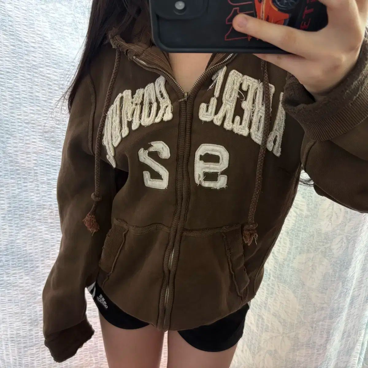 Abercrombie アバクロンビー ブラウン フード ジップアップ 必須アイテム