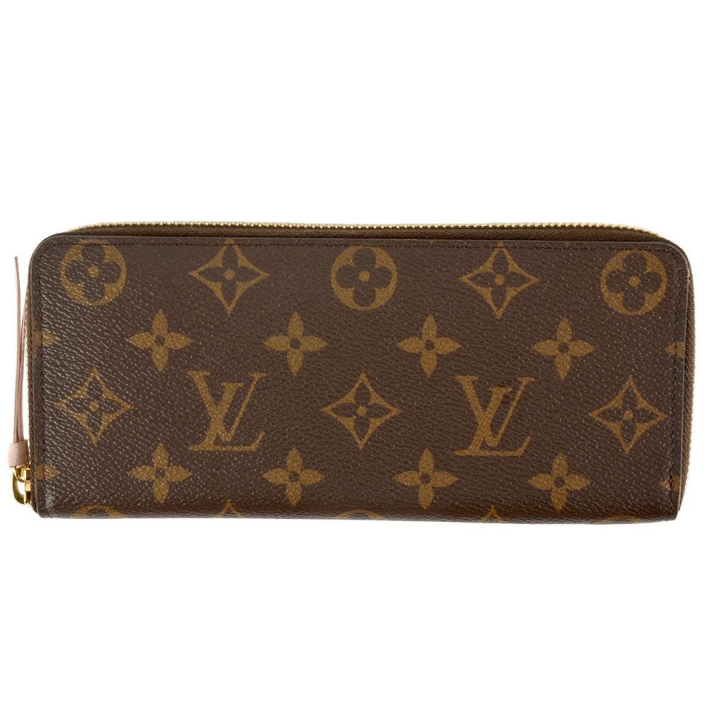 ルイヴィトン LOUIS VUITTON ポルトフォイユクレマンス ラウンドファスナー モノグラム キャンバス M61298 ローズバレリーヌ RFID レディース【中古】