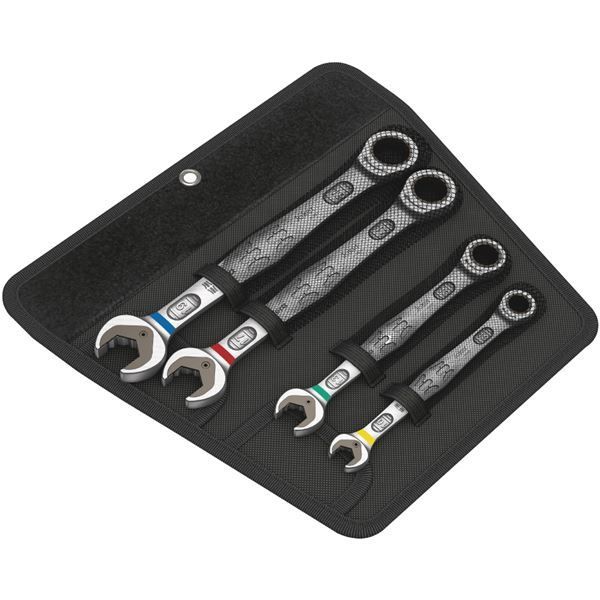 WERA ヴェラ 4本組 ラチェット式 コンビネーションレンチ セット 収納ポーチ付 073290 工具 ツール DIY 作業工具 道具 レンチ
