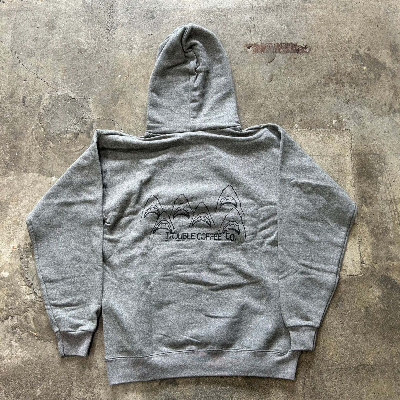 TROUBLE COFFEE HOODY GRY S トラブルコーヒー パーカー - メルカリ