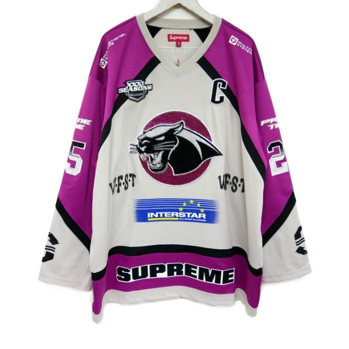 Supreme 国内正規 25SS Rhinestone Hockey Jersey ライン