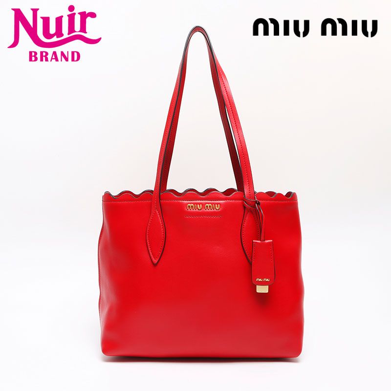 Miu Miu ミュウ ミュウ トートバッグ フラワー 5BG054 レザー
