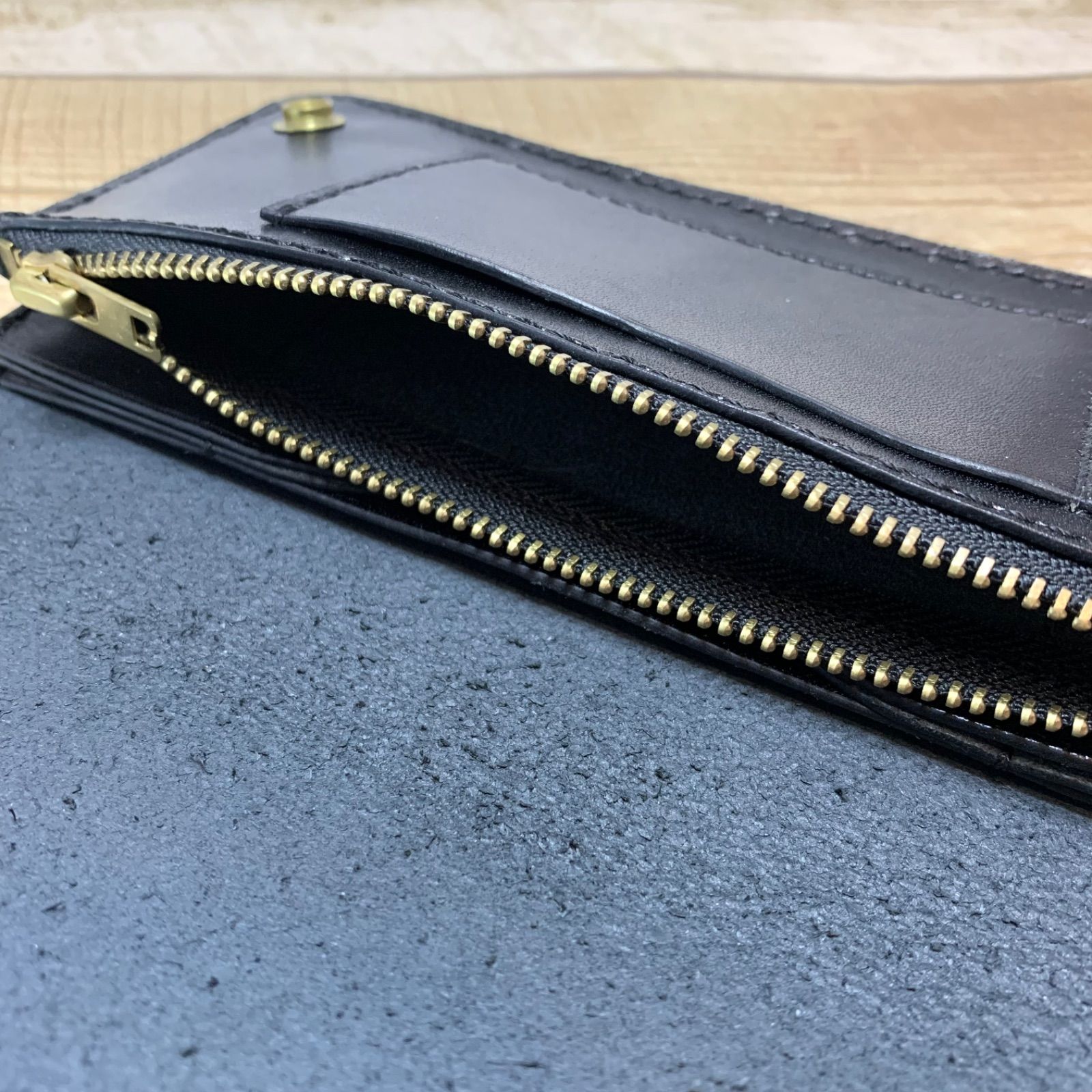 即納】トラッカーズウォレット ロングサイズ 栃木レザー 真鍮製金具