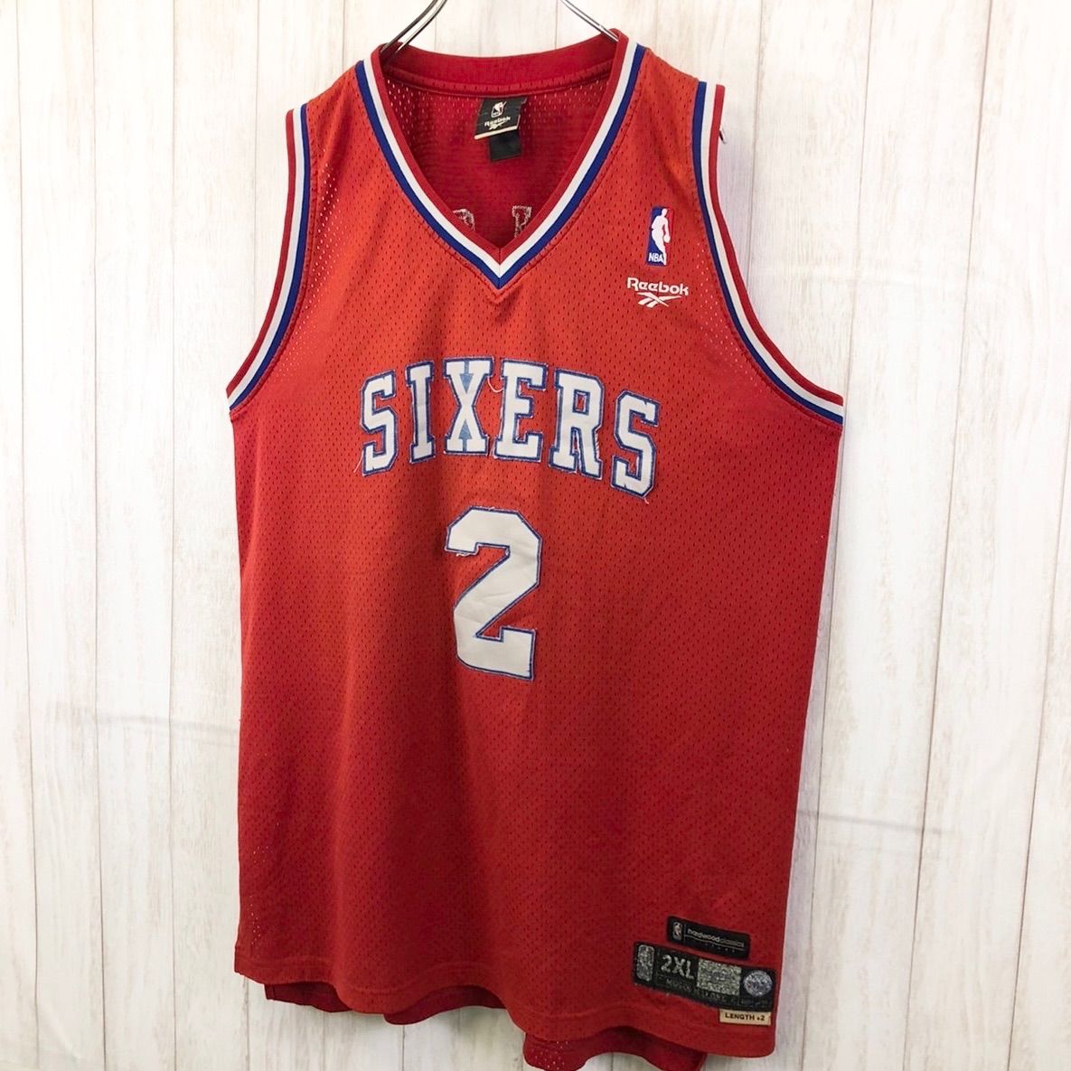 大阪買い Reebokリーボック IVERSON ゼッケン SIXERS NBA | promochess.com