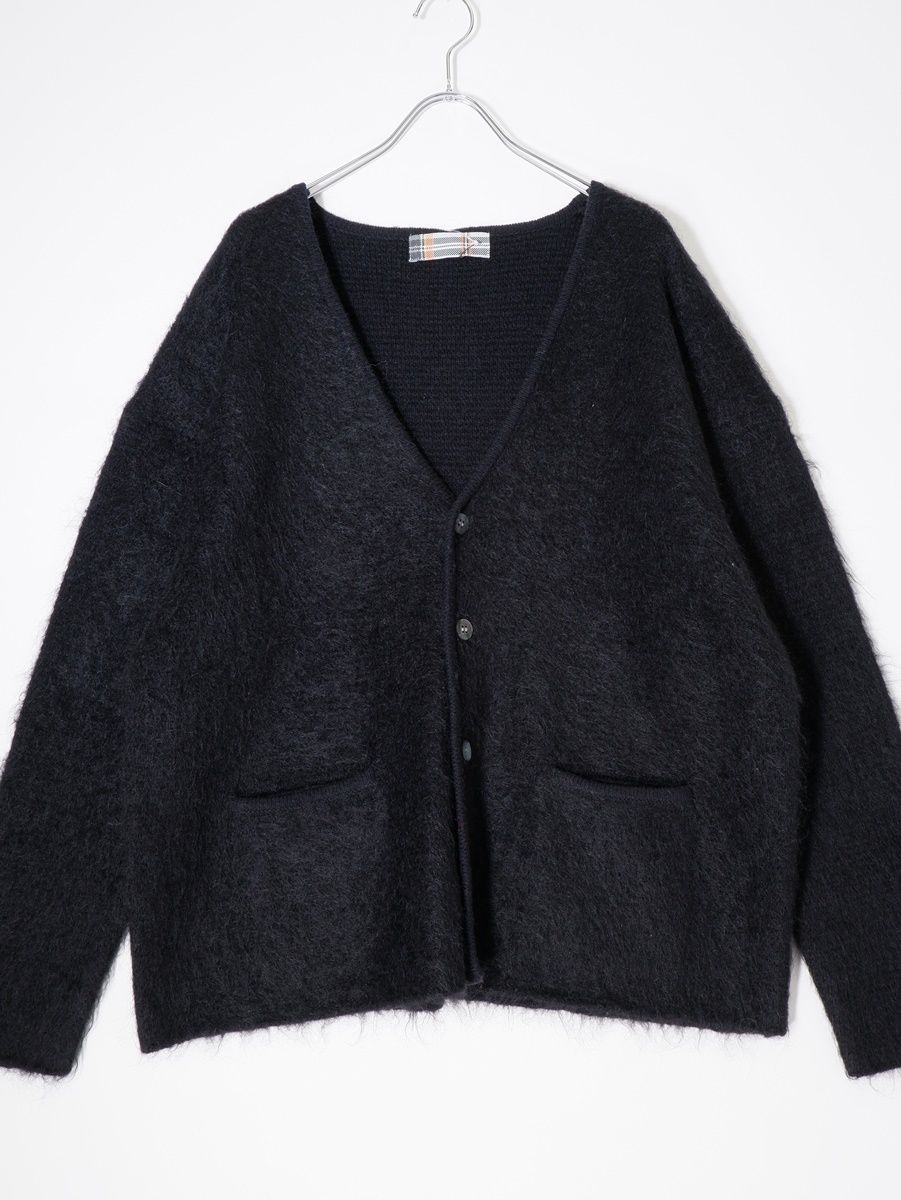 野村訓市氏WACKOMARIAワコマリアモヘアカーディガンブラック