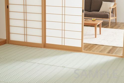 洗えるい草風カーペット