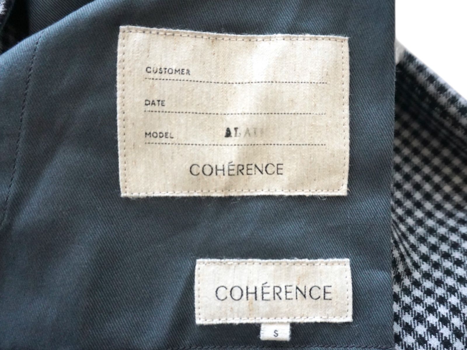 COHERENCE コヒーレンス SARRAU ALAIN チェック柄トラウザーズ