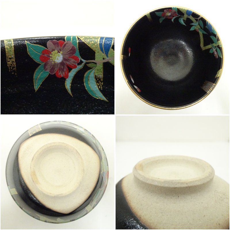 桑野睦子 茶碗 3月 弥生 椿 5月　藤　抹茶碗 茶道具 桑野睦子 茶碗 3月 弥生 椿 5月 藤 抹茶碗 茶道具