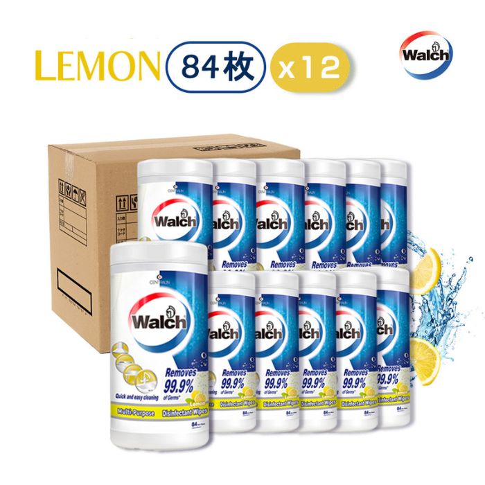 84枚入り×12個 除菌ウエットティッシュ 除菌シート レモンの香り フタ付き 99.9% 除菌 ウェットシート 植物由来エタノール 保湿成分 ヒマシ油エキス 配合 おすすめ ウイルス対策 家庭用 掃除