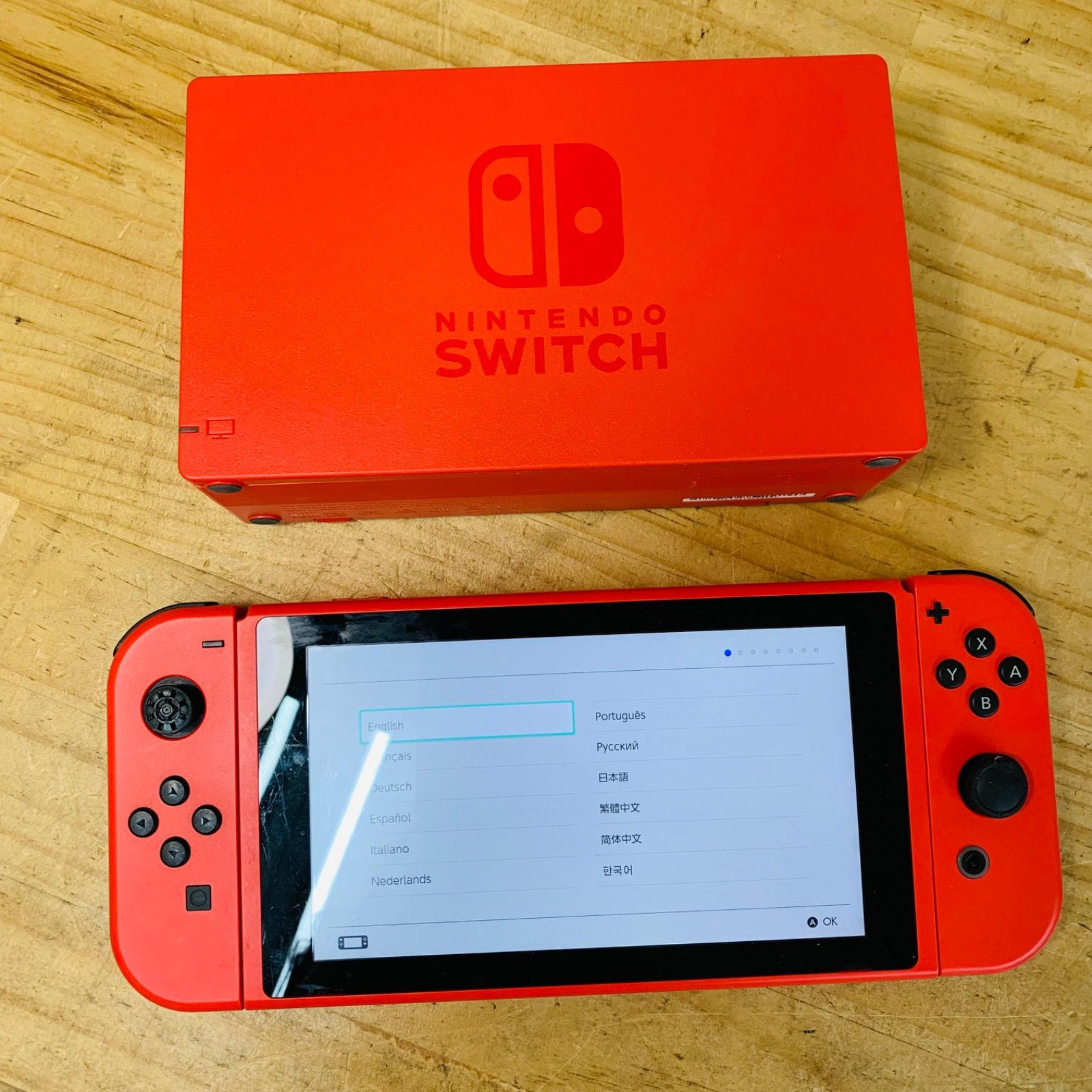 S40166 初期化 動作OK ニンテンドーSwitch マリオレッド - メルカリ