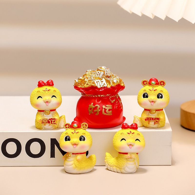 置物 装飾品 フィギュア 干支 巳年 蛇 ヘビ スネーク 首振り オブジェ オーナメント 動物 金運 財運 幸運 富 不老長寿 かわいい キュート 癒し 玄関 リビングルーム ダイニング 寝室 子供部屋 