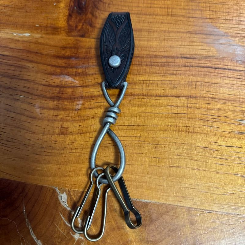 Ralph Lauren RRL レザーキーフォブ ブラウンレザーキーホルダー