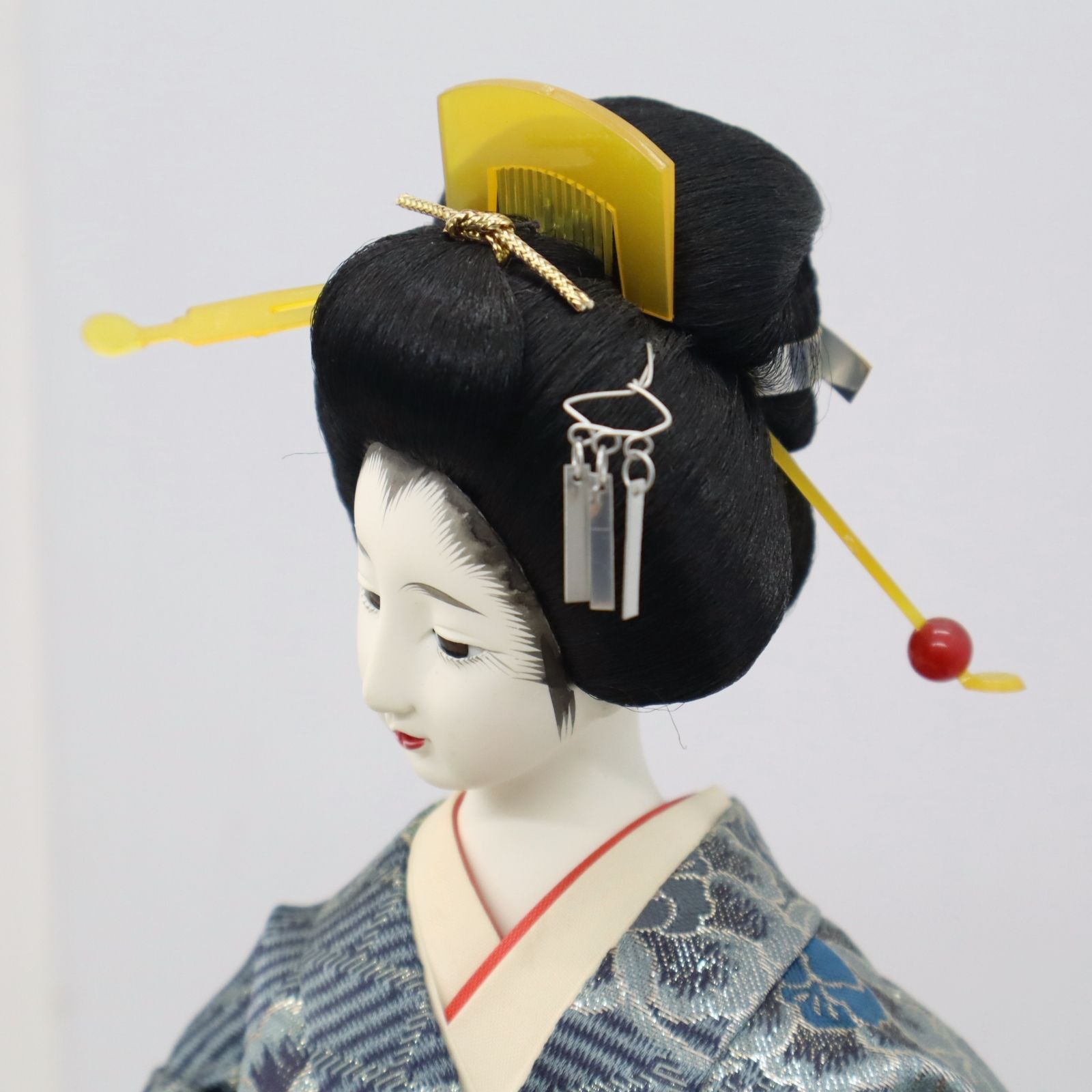 △ 高さ約45cm｜日本人形 芸者 舞妓 着物 御人形司 ｜ 太鼓｜博多