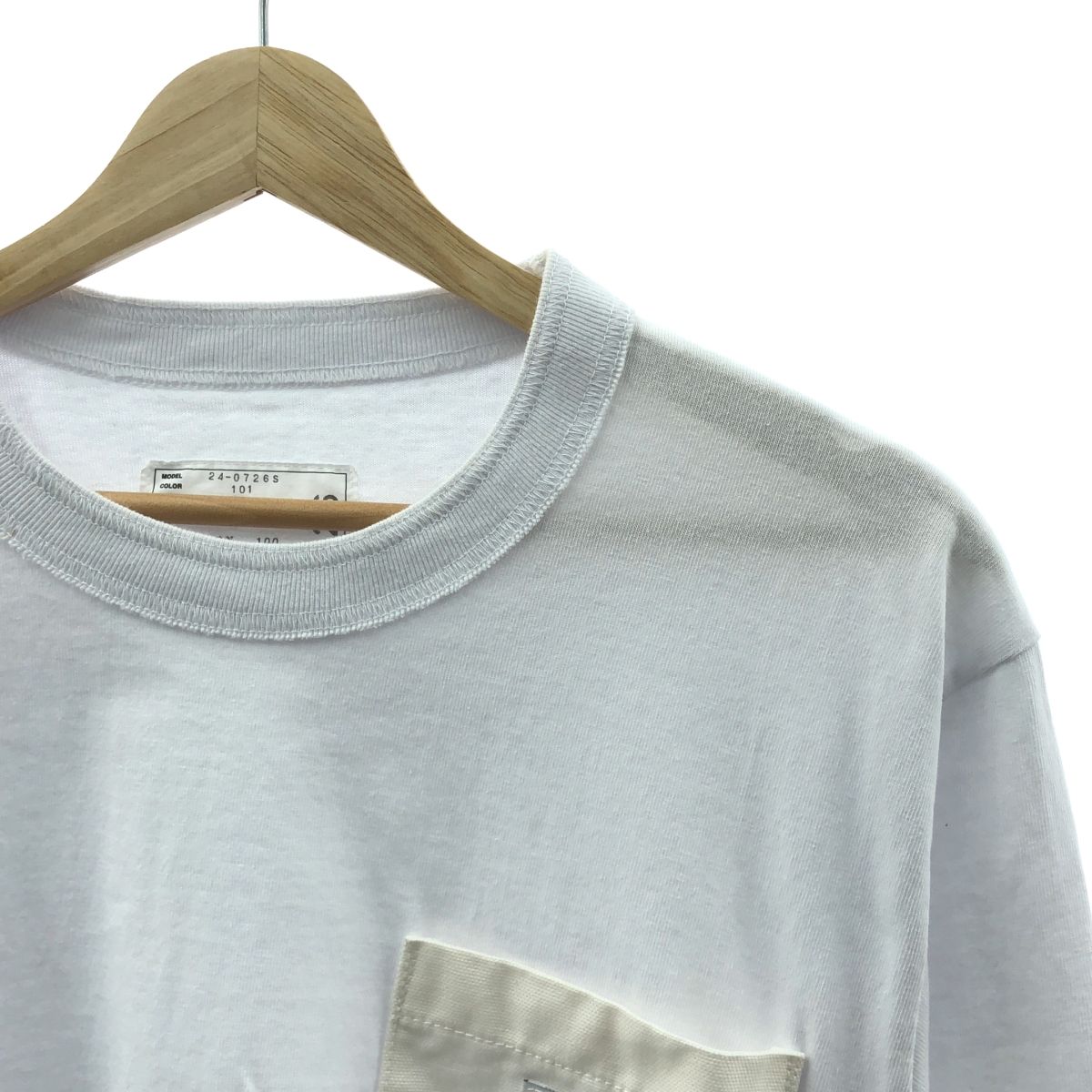 sacai サカイ 2025SS ×Carhartt WIP Long Sleeve Tee コットン ロゴ Tシャツ 3 ホワイト メンズ USTAUSTRALIA_COM_AU