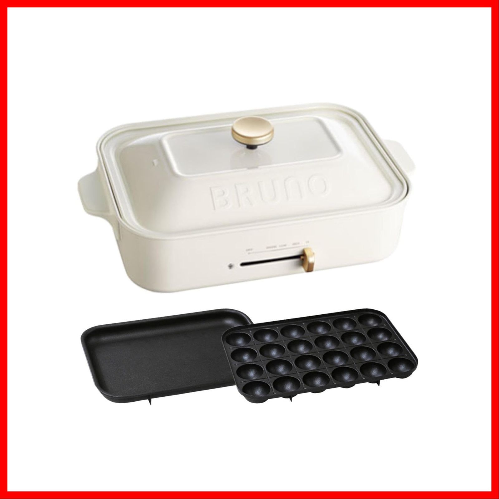 たこ焼き プレート 平面 トップ セット ホワイト コンパクトホット