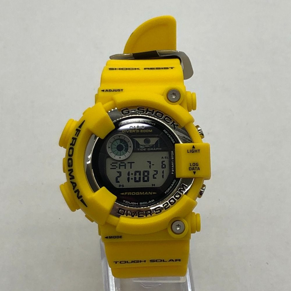 中古】04w0544∞※ G-SHOCK ジーショック CASIO カシオ 腕時計 MASTER OF G-SEA フロッグマン GF-8250-9JF  イエロー タフソーラー 箱あり 【八王子店】 - メルカリ