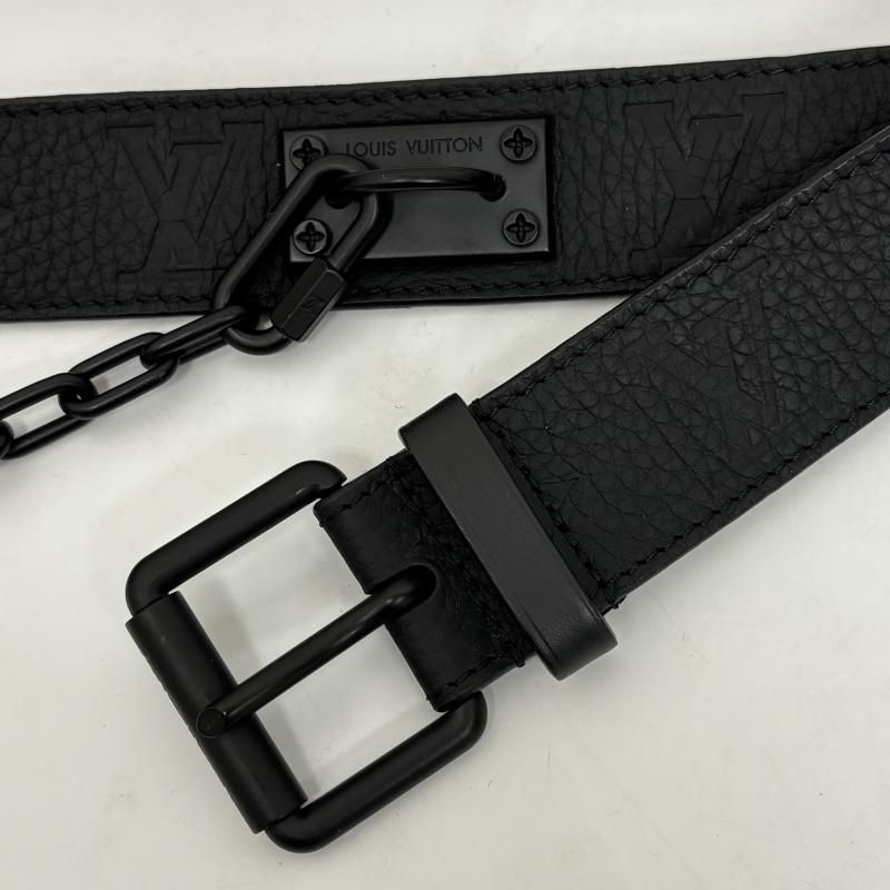 LOUIS VUITTON ルイヴィトン ベルト バックル Signature Chain Belt サンチュール シグネチャー チェーンベルト MP206 ブラック 110|44