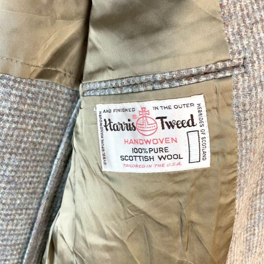 Harris Tweed テーラードジャケット グランパコア 5b554210abd6061b9dbd9862ba2931