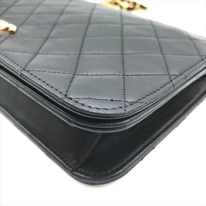 美品 CHANEL シャネル ココマーク マトラッセ ラムスキン プッシュ