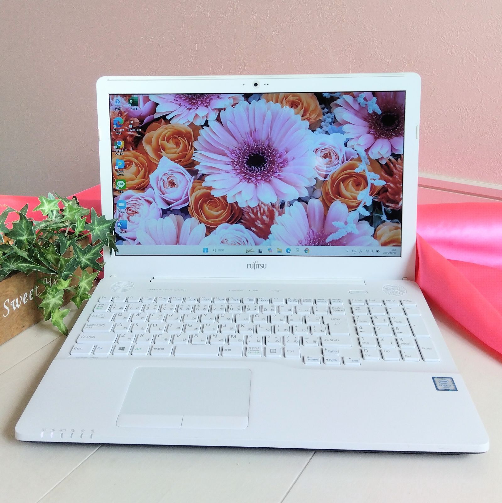 Windows11 SSD 富士通ノートパソコン カメラ＆Office付きPC 61