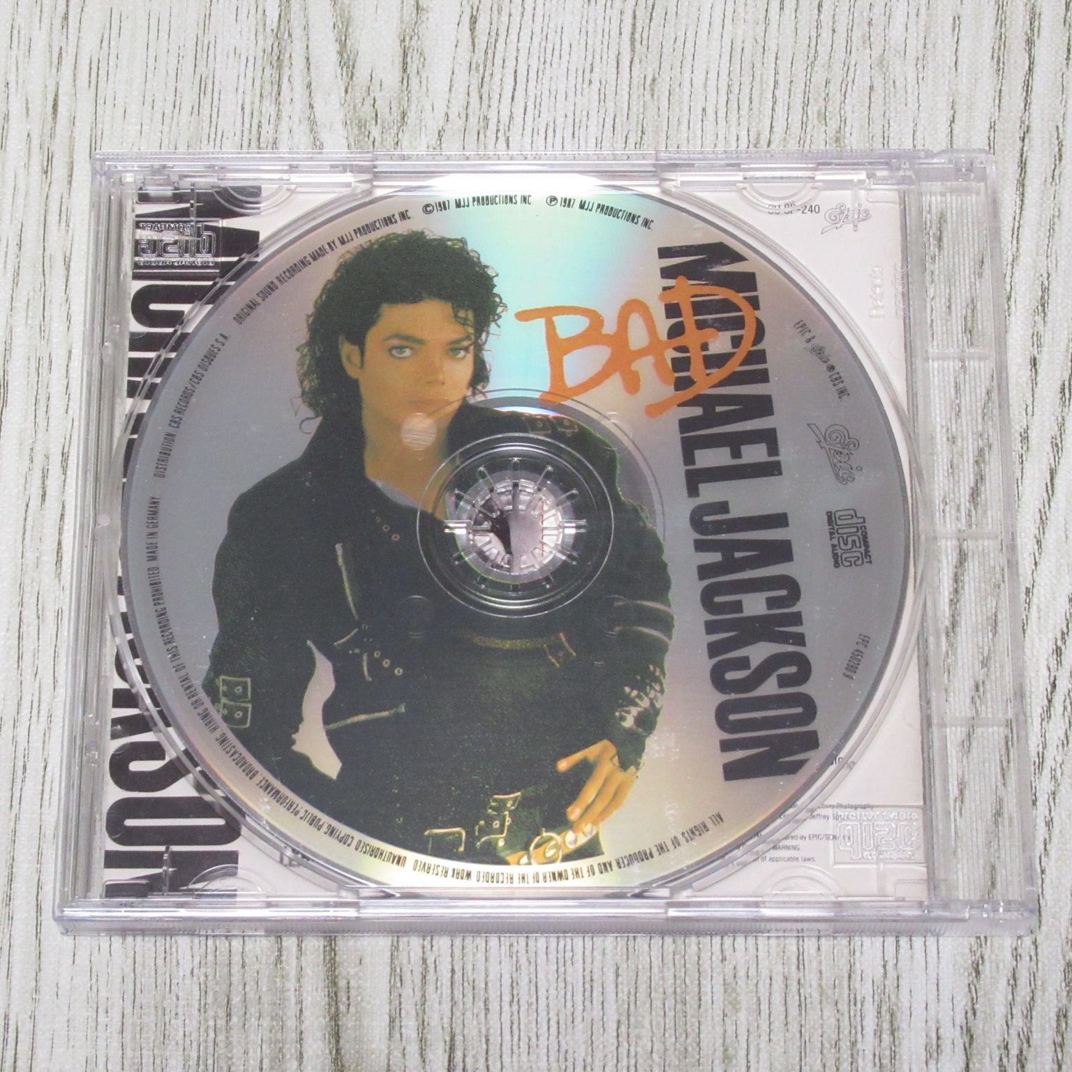 CD マイケル・ジャクソン BAD 帯なし 30・8P-240 盤はMADE IN W 