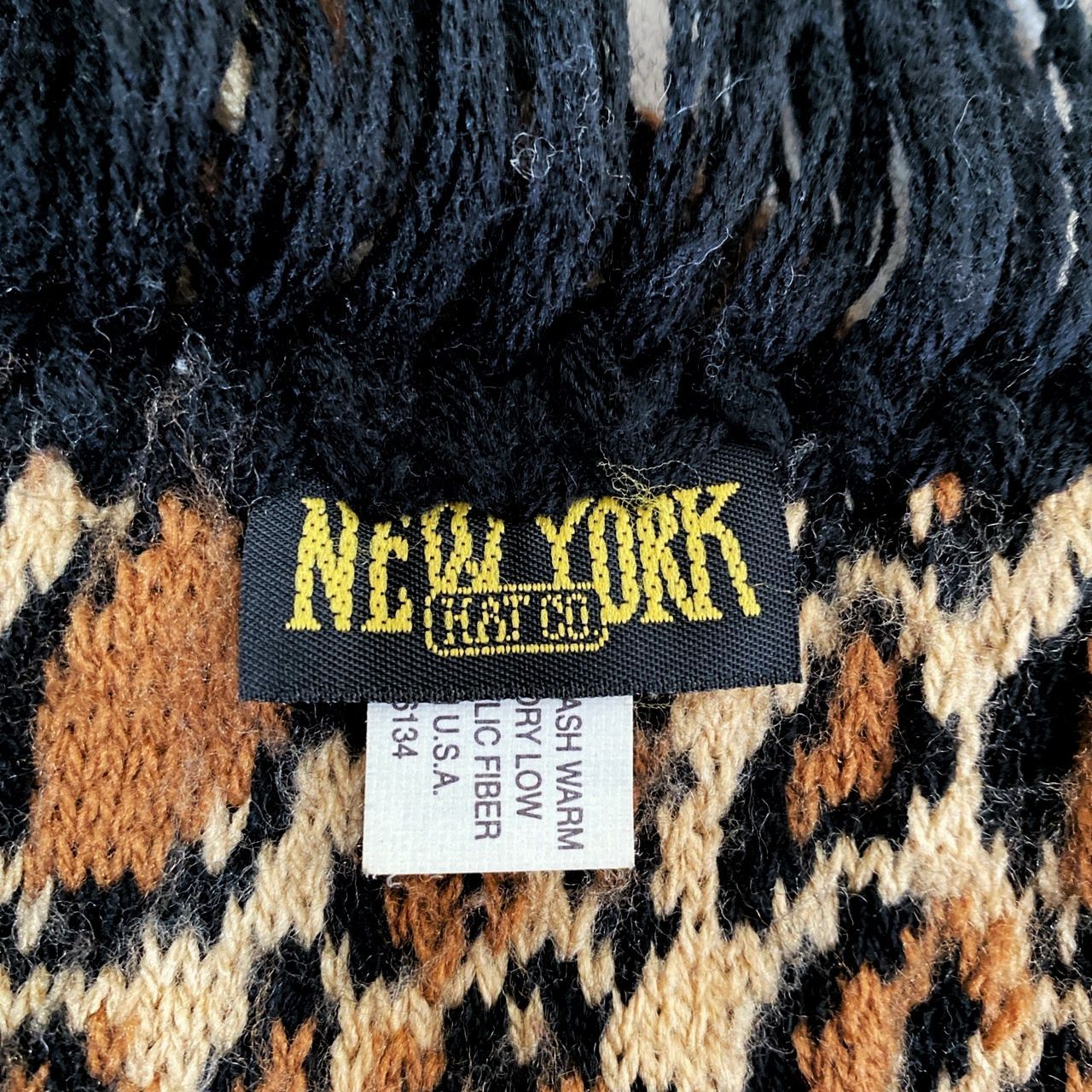 NEW YORK HAT. CO.レオパード柄 マフラーと帽子のセット