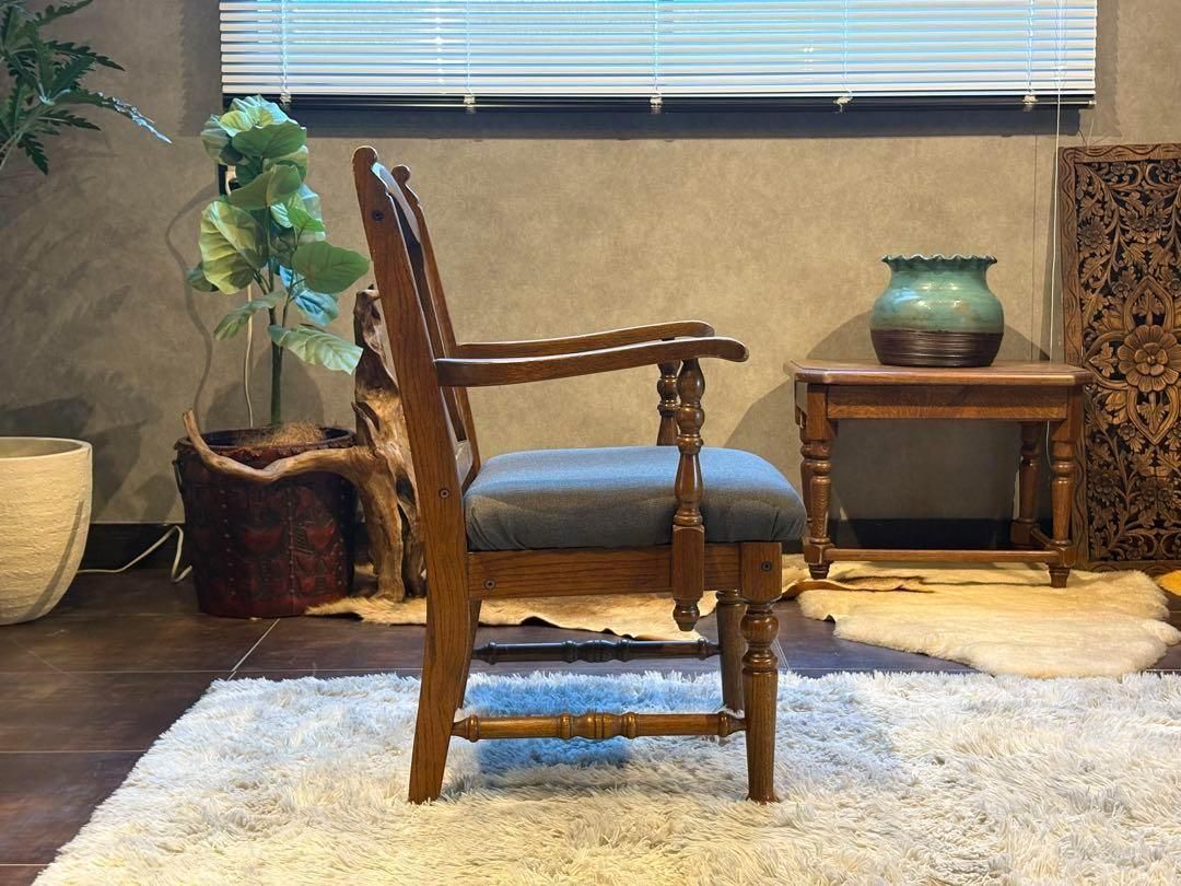 リメイク品 Brugge 三越ブルージュ アームチェア 肘付き椅子 ny - メルカリ