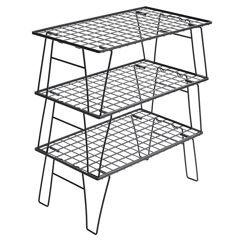 キャンピングムーン CAMPING MOON フィールドメッシュラック キャンピングラック ブラック キャンプ収納 軽量 薄型 T-235-3T-WB 0