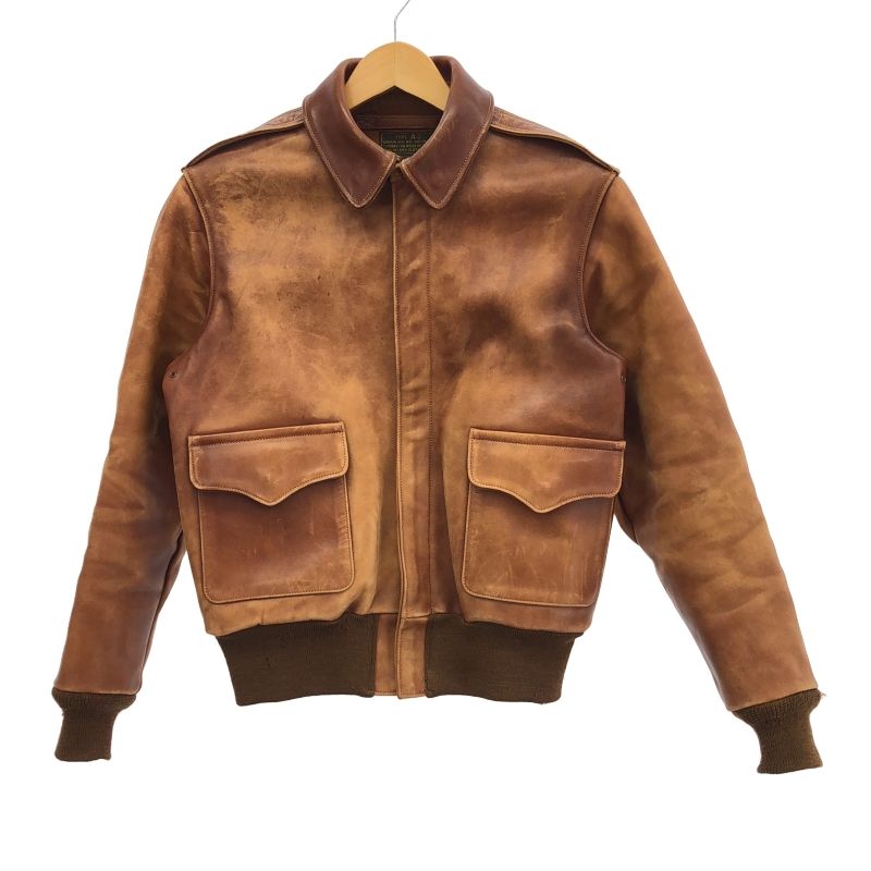 中古】破有)REAL McCOYS A-2 レザーフライトジャケット サイズ34