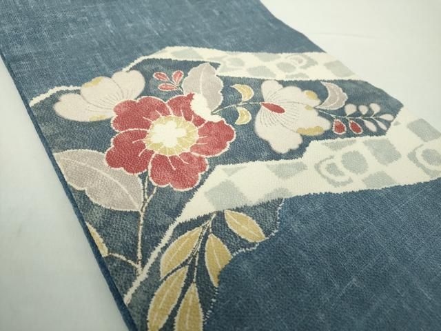 平和屋着物●九寸開き名古屋帯 辻が花 鬼しぼ縮緬 正絹 DAAY1648ps