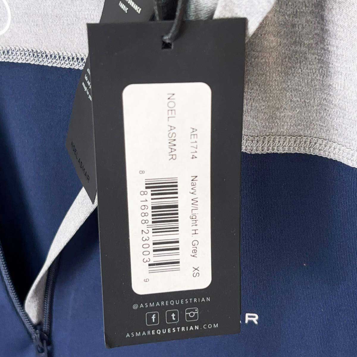 【未使用】ノエルアスマール NOEL ASMAR Rue ハーフジップ ストレッチ 長袖 ライディングシャツ ロングスリーブ XS Shadow AE1751 レディース 乗馬 馬術 未使用】NOEL ASMAR EQUESTRIAN ノエルアスマール ハーフジップ
