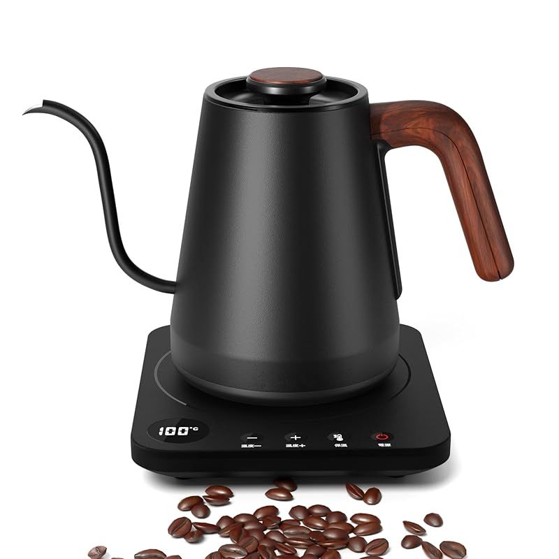 電気ケトル コーヒー HAGOOGI ハゴオギ ドリップケトル 1.0L 1200W コーヒーポット 温度調節 1℃単位 |保温機能|空焚き防止|通知音オン オフ|PSE認証済み 細口 コーヒーケトル コーヒー 紅茶 お茶 クリスマス 新年 プレゼン 1