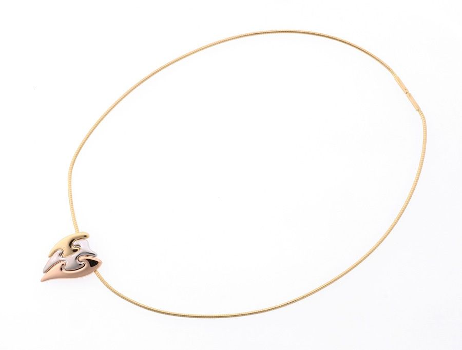 ジョージジェンセン / GEORG JENSEN フュージョン ネックレス K18YG/WG  