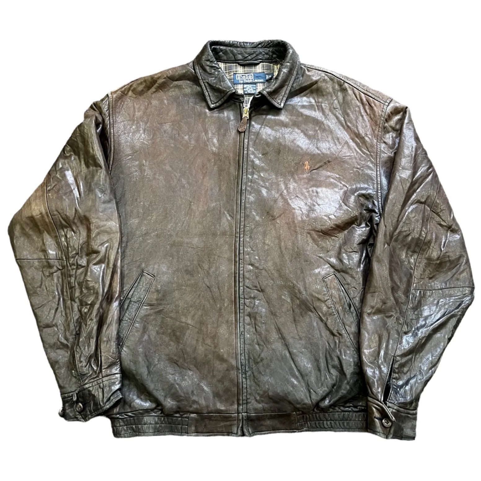 90s Polo Ralph Lauren Lamb leather Jacket - メルカリ