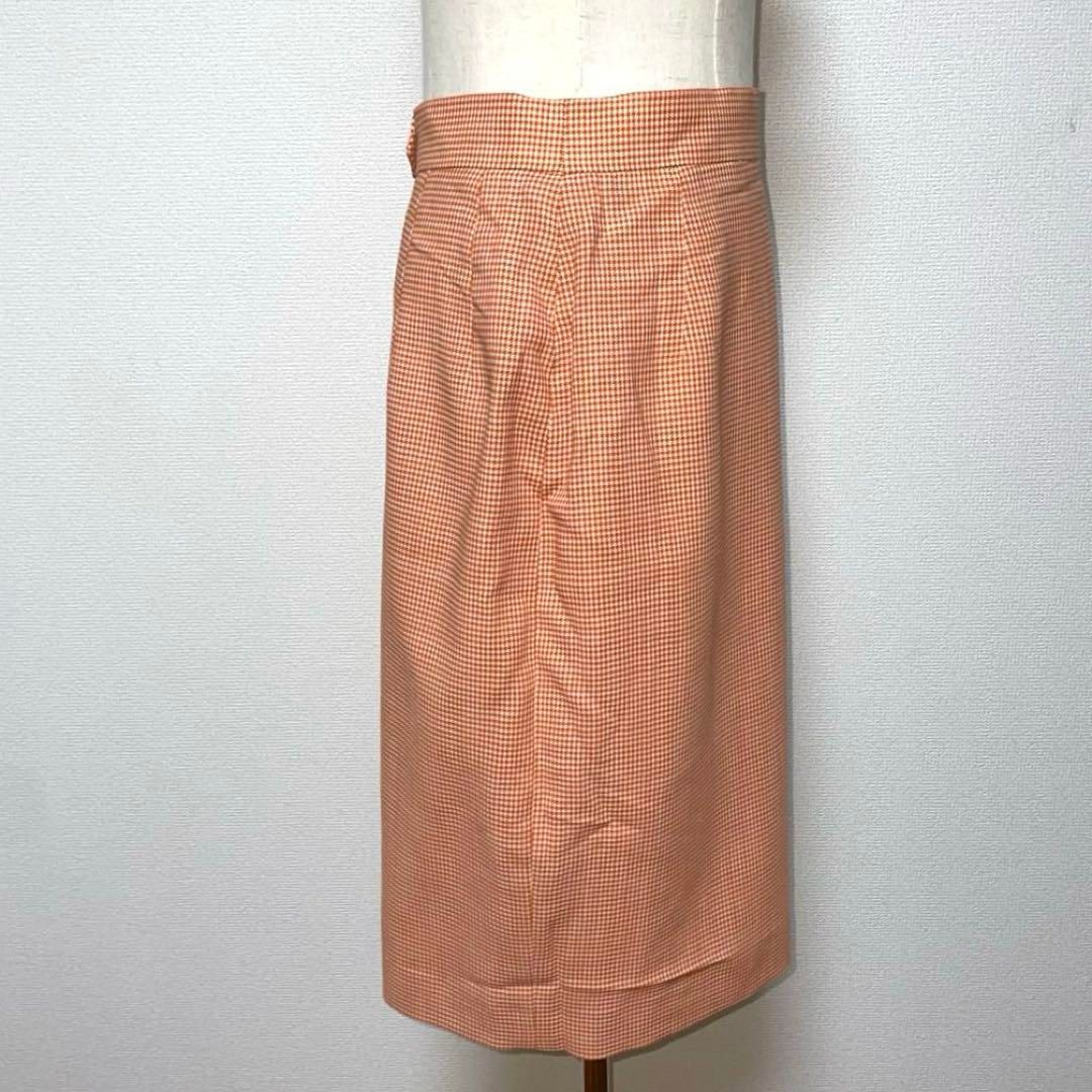 未使用タグ付き　アイグナー　AIGNER　ウールロングスカート　チェック柄 AIGNER アイグナー チェック柄 タイトスカート ひざ丈 ウール混 ドイツ