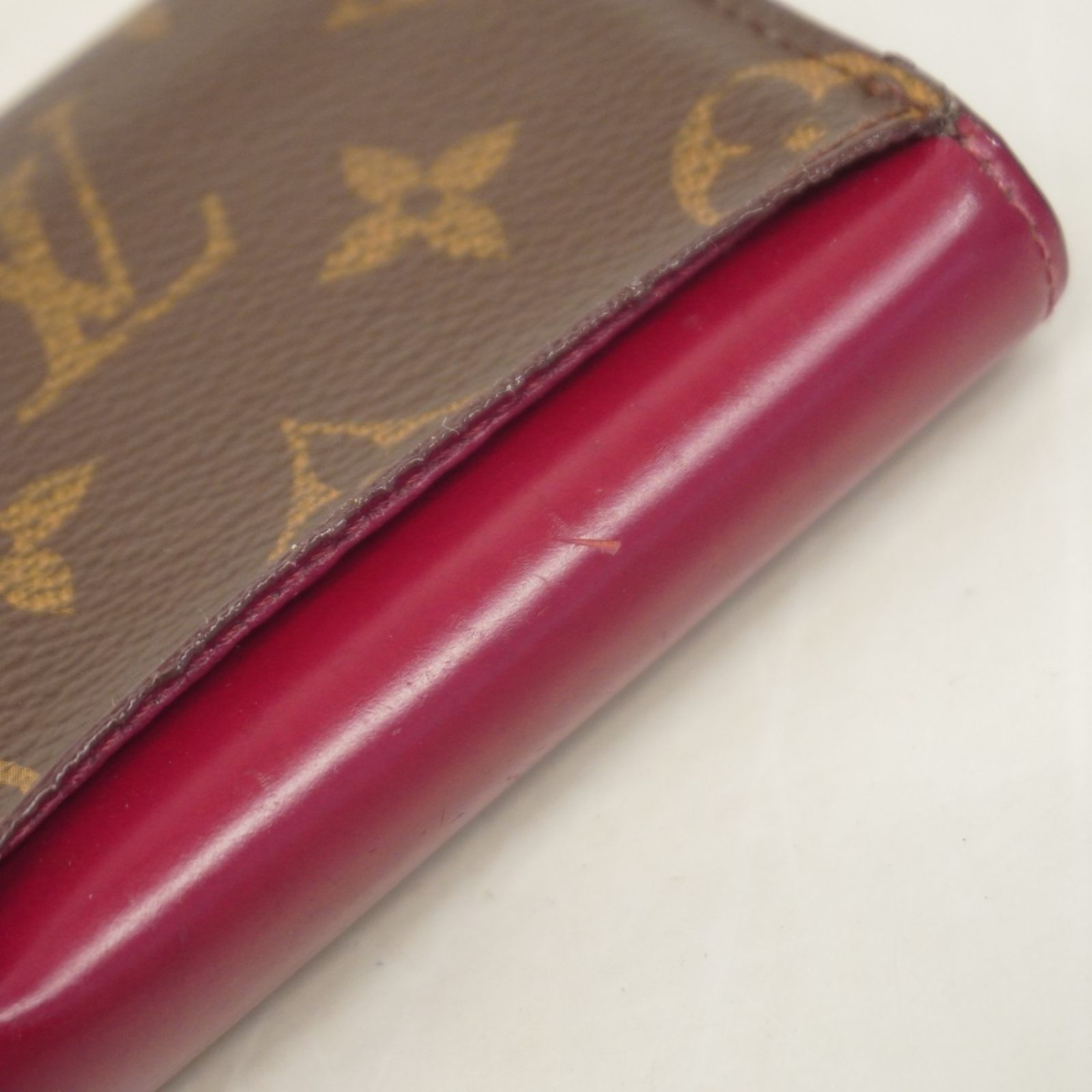 LOUIS VUITTON 三つ折り財布 ブラウン/レッド Louis Vuitton 三つ折り財布 ブラウン/レッド 本日限定最安値‼️】ルイ