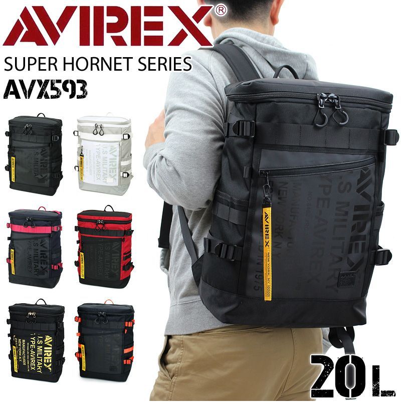 新品 AVIREX アヴィレックス SUPER HORNET スーパーホーネット スクエアリュック リュックサック デイパック AVX593