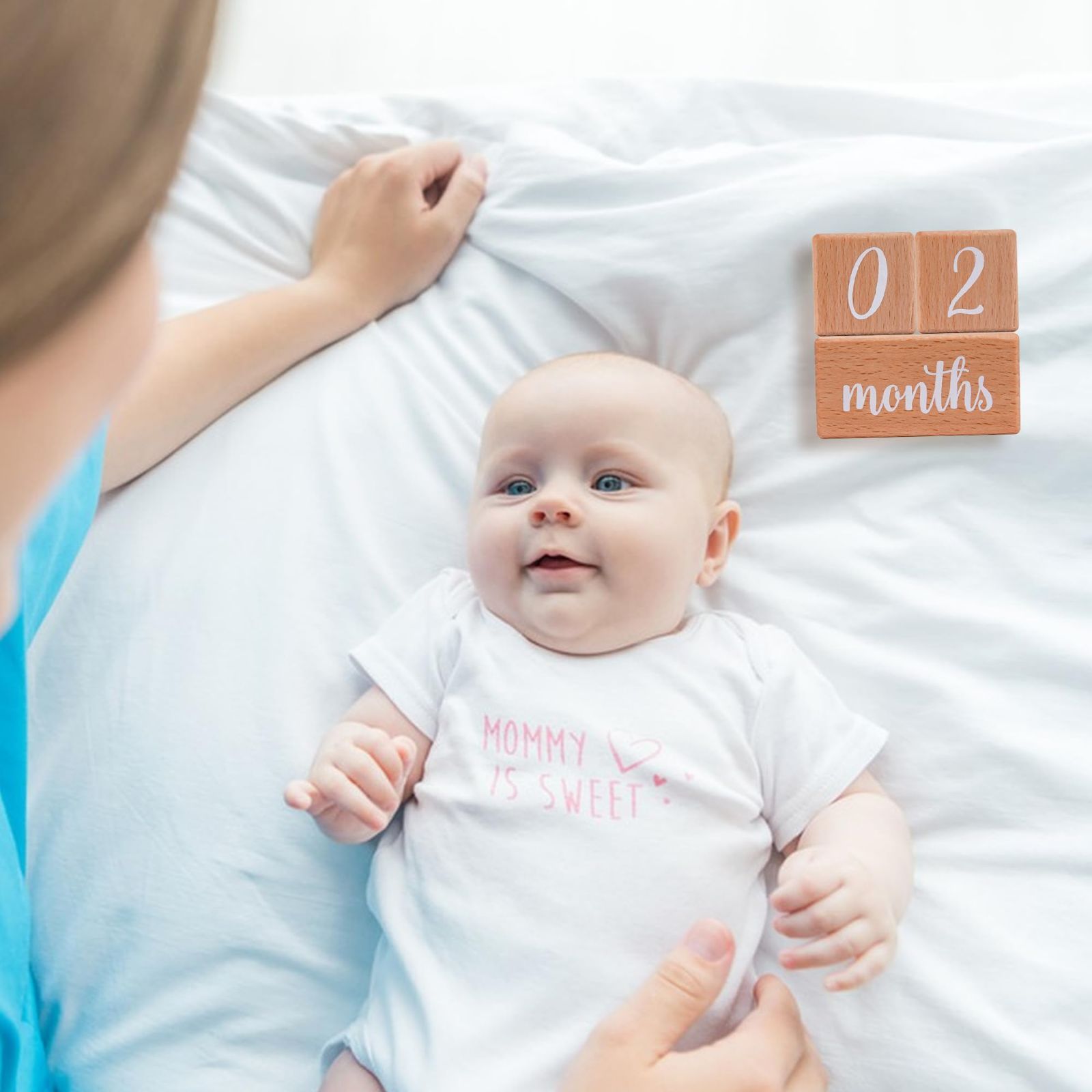  ウッドブロック マイルストーン ニューボーンフォト 6点セット マタニティフォト メモリアル ベビー 月齢フォト 赤ちゃん 撮影用 Babe 写真映え 記念写真 思い出 Promise 出産祝い ギフト 収納袋付き シューズ メモリアル用品作成グッズ 冠婚葬祭 宗教用品