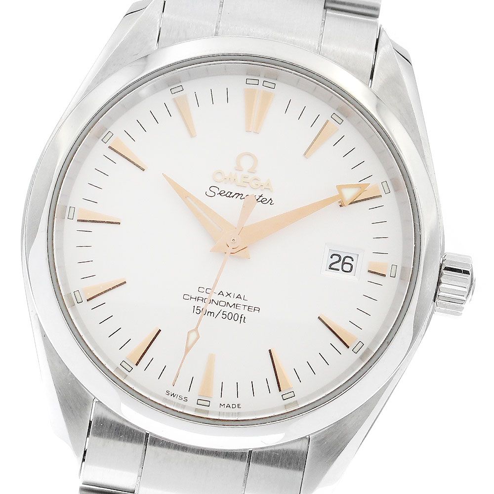 オメガ OMEGA 2503.34 シーマスター アクアテラ コーアクシャル デイト 自動巻き メンズ 保証書付き_901263