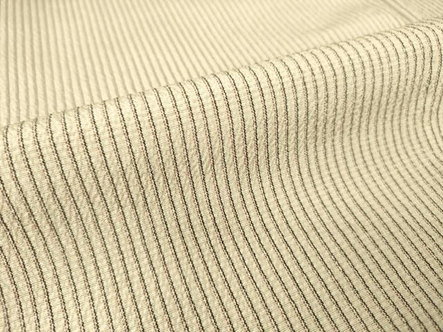 平和屋着物▽本塩沢 単衣 縞 三越扱い 正絹 逸品 DAAS0451az