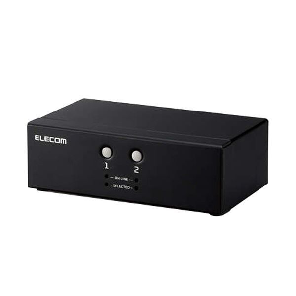 エレコムKVM切替器 VGA 2ポート用 2台切替 KVM-NVXSN2 1台