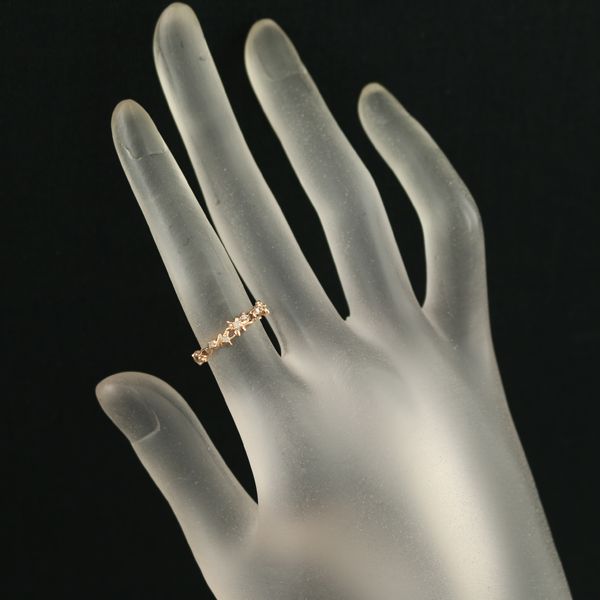 アガット リング ダイヤ ダイヤモンド 0.05ct フラワー 透かし 9