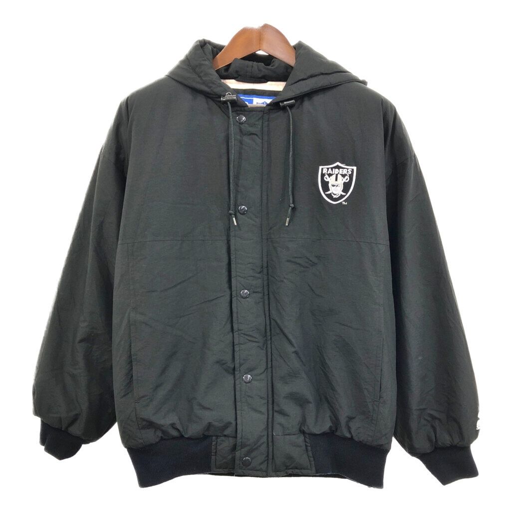 t282]USA古着NFLレイダーススタータースタジアムジャンパー