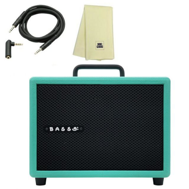 ベース アンプ MODEGEAR LOUD MINI-B グリーン クロス ミニステケーブル 小型 超軽量 低音域もしっかり再 生できる家庭用ベースアンプ