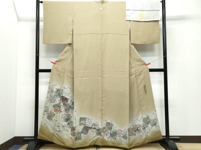 プロフ必読☆お召☆日本画家☆霜鳥忍☆彩天目織☆トールサイズ プロフ必読☆お召☆日本画家☆霜鳥忍☆彩天目織☆トール