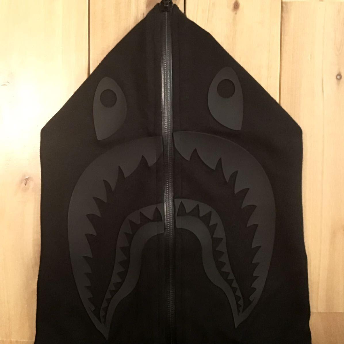 BAPE Double Knit Shark Full Zip Hoodie Mサイズ black a bathing ape