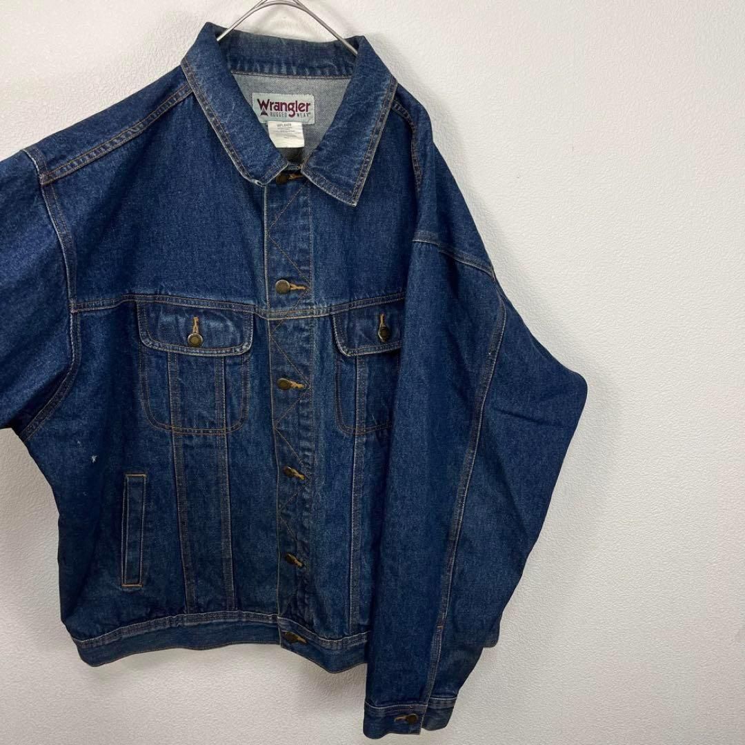90s WRANGLER デニムジャケット 濃紺 90s wrangler ラングラー rugged wear デニムジャケット - メルカリ