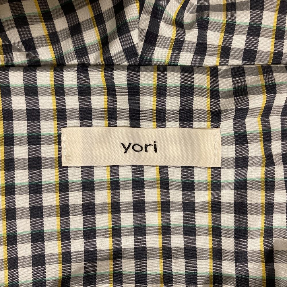 美品 yori ヨリ チェック柄 ジップパーカー YR1925-087SM サイズ