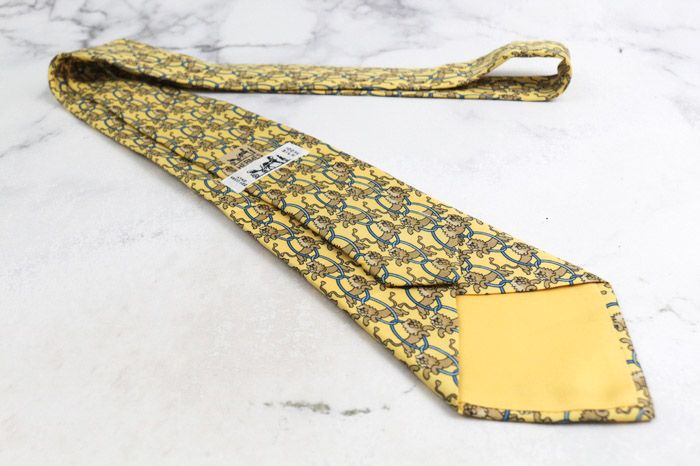 美品☆高級】HERMES エルメス ネクタイ アニマル柄 総柄 ビジネス